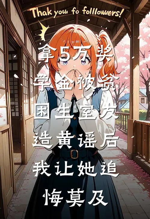 拿5万奖学金被贫困生室友造黄谣后，我让她追悔莫及